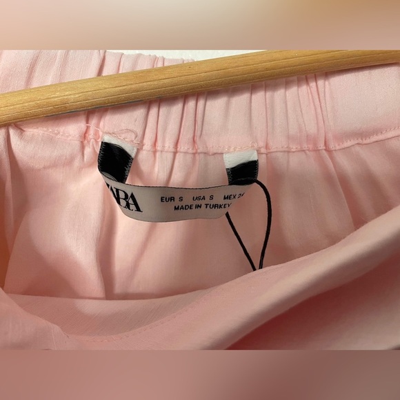 Zara pink asymmetrical one sleeve top size small - Picture 2 of 7